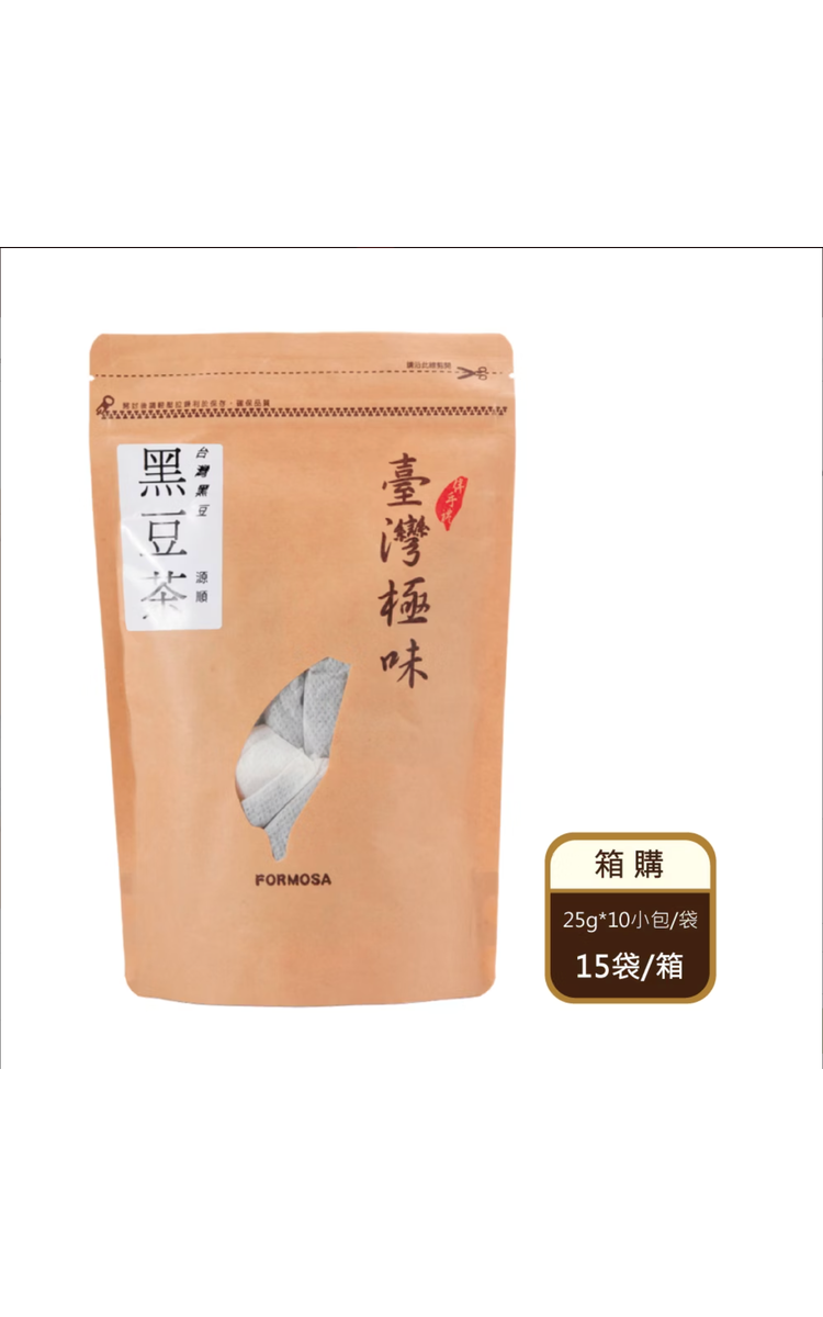 【箱購】 台灣黑豆茶（25gX10入/包X15包/箱）